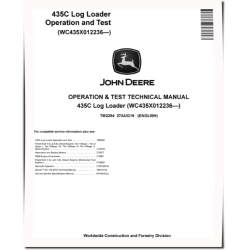 435C (PIN: WC435X012236-) Knuckleboom Trailer Mount Log Loaders Operation and Test Manual (TM2294)
