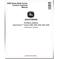 Select Series X500, X520, X530, X534 and X540 Multi-Terrain Lawn Tractors Technical Manual (TM2309)