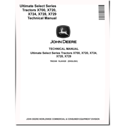 Ultimate Select Series X700, X720, X724, X728 and X729 Lawn Tractors Technical Manual (TM2349)