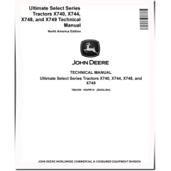 Ultimate Select Series X740, X744, X748 and X749 Lawn Tractors (North America, SN. from 010001) Technical Manual (TM2350)