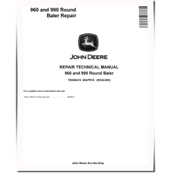 960 and 990 Round Balers Repair Manual (TM300419)