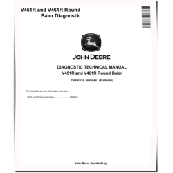 V451R and V461R Round Balers Diagnostic Manual (TM301919)