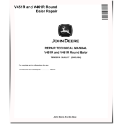 V451R and V461R Round Balers Repair Manual (TM302019)