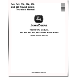 540, 545, 550, 570, 580 and 590 Round Balers Technical Manual (TM3265)
