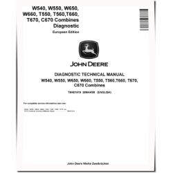 C670, T550, T560, T660, T670, W540, W550, W650 and W660 Combines (European Edition) Diagnostic Manual (TM401619)