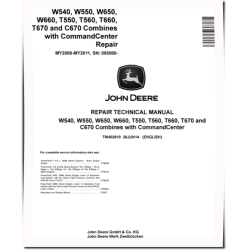 C670, T550, T560, T660, T670, W540, W550, W650 and W660 MY2008-2011 Combines (SN. from 085500) Repair Manual (TM402619)
