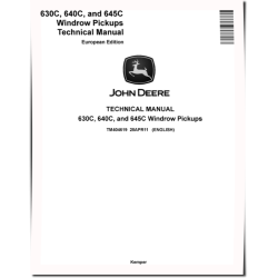630C, 640C and 645C Windrow Pickups (European Edition) Technical Manual (TM404619)