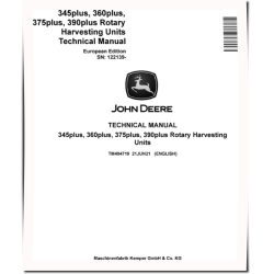345plus, 360plus, 375plus and 390plus Rotary Harvesting Units (European Edition, SN. from 122139) Technical Manual (TM404719)