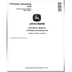 778 (SN. from 127522) Rotary Harvesting Units (North American Edition) Technical Manual (TM405419)