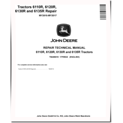 6110R, 6120R, 6130R and 6135R Tractors (MY15-17) Repair Manual (TM406819)
