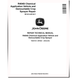 R4040i Chemical Application Vehicle and Demountable Crop Sprayer (MY14-17) Repair Manual (TM407419)