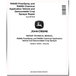R4040i PowrSpray and R4050i Chemical Application Vehicles and Demountable Crop Sprayer (from MY18) Repair Manual (TM409619)
