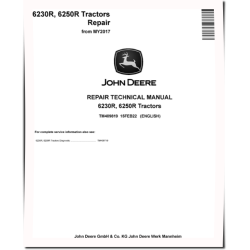 6230R and 6250R Tractors (from MY17) Repair Manual (TM409819)