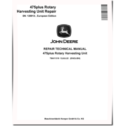 475 plus (SN from 128912) Harvesting Units (Europe) Repair Manual (TM411319)