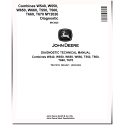 T550, T560, T660, T670, W540, W550, W650 and W660 (MY2020) Combines (SN: 120000-129999) Diagnostic Manual (TM413819)