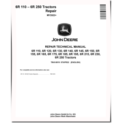 6R 110, 6R 120, 6R 130, 6R 140, 6R 145 and 6R 150 Tractors (from MY2022) Repair Manual (TM414919)