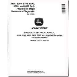 8100, 8200, 8300, 8400, 8500 and 8600 Self-Propelled Forage Harvesters (SN from 623000) Diagnostic Manual (TM416019)