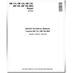 6M 110, 6M 125, 6M 130, 6M 140 and 6M 150 (MX) Tractors (from MY2025) Repair Technical Manual (TM418019)
