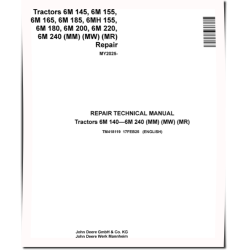 6M145, 6M155, 6M165, 6M180, 6M185, 6M200, 6M220, 6M240 (MM, MW, MR) Tractors (from MY2025) Repair Technical Manual (TM418119)