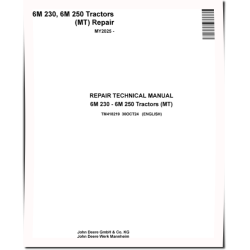 6M 230 and 6M 250 (MT) Tractors (from MY2025) Repair Technical Manual (TM418219)