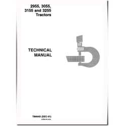 2955, 3055, 3155 and 3255 Tractors Repair Manual (TM4449)