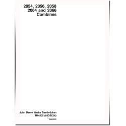 2054, 2056, 2058, 2064 and 2066 Combines (Europe) Technical Manual (TM4505)