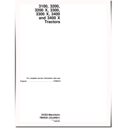 3100, 3200, 3200X, 3300, 3300X, 3400 and 3400X Tractors Technical Manual (TM4525)