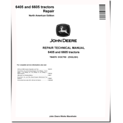 6405 and 6605 Tractors (North American Edition) Repair Manual (TM4578)