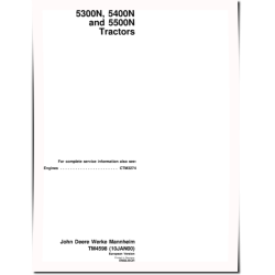 5300N, 5400N and 5500N Tractors (Europe) Technical Manual (TM4598)