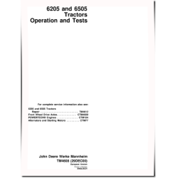 6205 and 6505 Tractors Operation and Test Manual (TM4608)