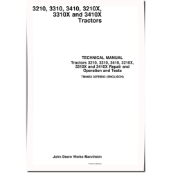 3210, 3210X, 3310, 3310X, 3410 and 3410X Tractors Technical Manual (TM4663)