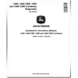 1450, 1450 CWS, 1550 and 1550 CWS Combines (SN. before 047353) Diagnostic Manual (TM4699)