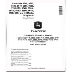 9540/i, 9560/i, 9580/i, 9640/i, 9660/i, 9680/i, 9780 CTS and 9780i CTS Combines (European Edition) Diagnostic Manual (TM4937)