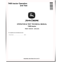7405 Tractors Operation and Test Manual (TM6015)