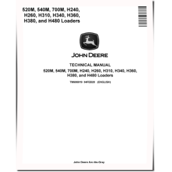 520M, 540M, 700M, H240, H260, H310, H340, H360, H380 and H480 Tractor Loaders Technical Manual (TM606919)