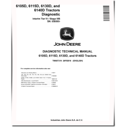6105D, 6115D, 6130D and 6140D iT4/S3B Tractors (North America, SN. from 050000) Diagnostic Manual (TM607319)