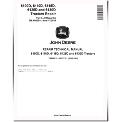 6100D, 6110D, 6115D, 6125D and 6130D T0-T3/S3A Tractors (SN. from 60000, from 11.2014) Repair Manual (TM608819)