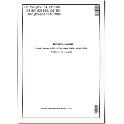 5-750, 5-754, 5-800, 5-804, 5-850 and 5-854 China Tractors Technical Manual (TM700119)