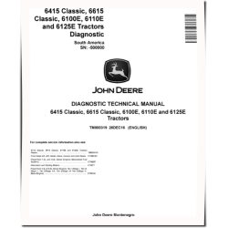 6100E, 6110E, 6125E, 6415 Classic and 6615 Classic Tractors (South America) Diagnostic Manual (TM800319)