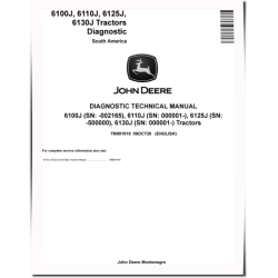 6100J (SN. up to 002165), 6110J, 6125J (SN. up to 500000) and 6130J Tractors Diagnostic Manual (TM801819)
