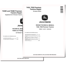 7430, 7430E, 7530 and 7530E Premium Tractors (European Edition) set of Repair Manuals (TM8042)
