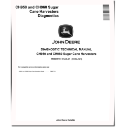 CH950 and CH960 Sugar Cane Harvesters Diagnostic Technical Manual (TM807819)