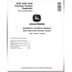 6230 Premium, 6330 Premium and 6430 Premium Tractors (North American Edition) Diagnostic Manual (TM8081)