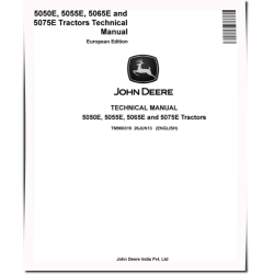 5050E, 5055E, 5065E and 5075E Tractors (European Edition) Technical Manual (TM900319)