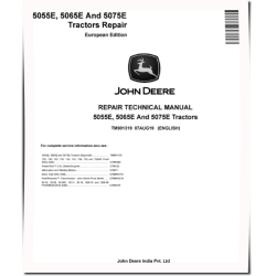 5055E, 5065E and 5075E Tractors (European Edition) Repair Manual (TM901319)