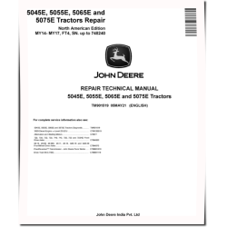5045E, 5055E, 5065E and 5075E FT4 Tractors (North America, MY14-17, SN. up to 748240) Repair Manual (TM901519)