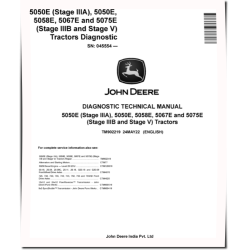 5050E, 5058E, 5067E and 5075E Tractors (SN. from 045554) Diagnostic Manual (TM902219)