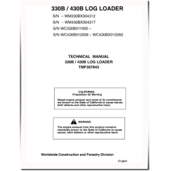 TimberJack 330B and 430B Log Loaders Technical Manual (TMF307843)