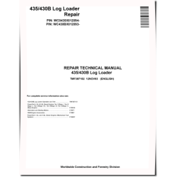 435 and TimberJack 430B Knuckleboom Trailer Mount Log Loaders Repair Manual (TMF387152)