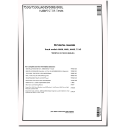 753G, 753GL, TimberJack 608B, 608L and 608S Harvesters Operation and Test Manual Supplement (TMF387452)